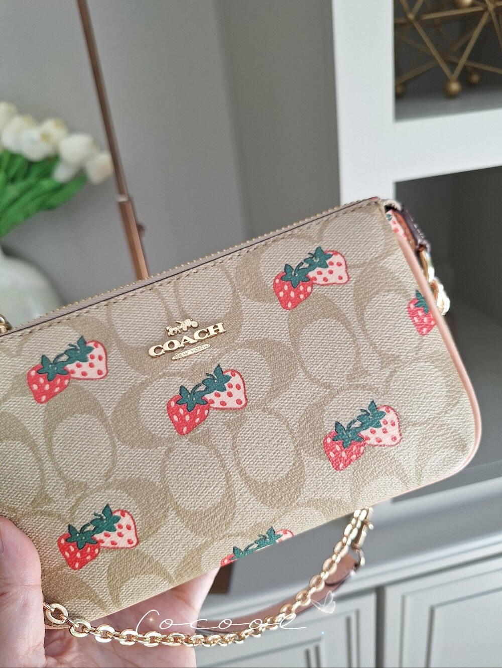 NWT Coach Nolita 19 In Signature With Strawberry Print CB603 - Picture 5 of 11